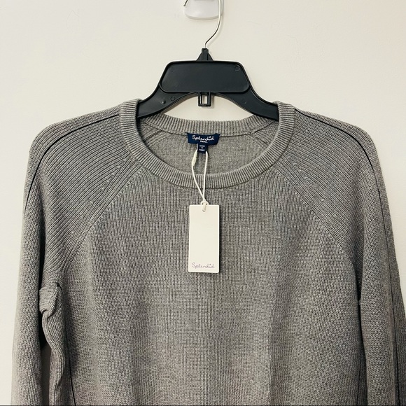 NWT✨Splendid Warner Long Sleeve Sweater in gray - Picture 3 of 10